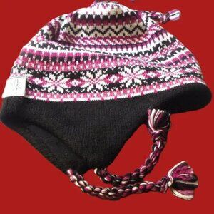 Vintage, Kootenay Knitting Co. Canadian Earflap Beanie Wool Blend Trapper Hat